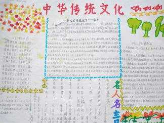 关于传统文化手抄报版面设计图三