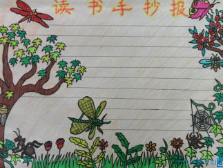 四年级昆虫记手抄报版面设计图