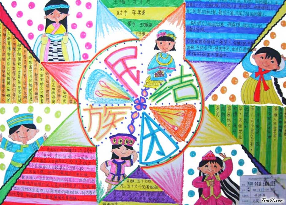 关于民族团结的手抄报模板(2)图片1