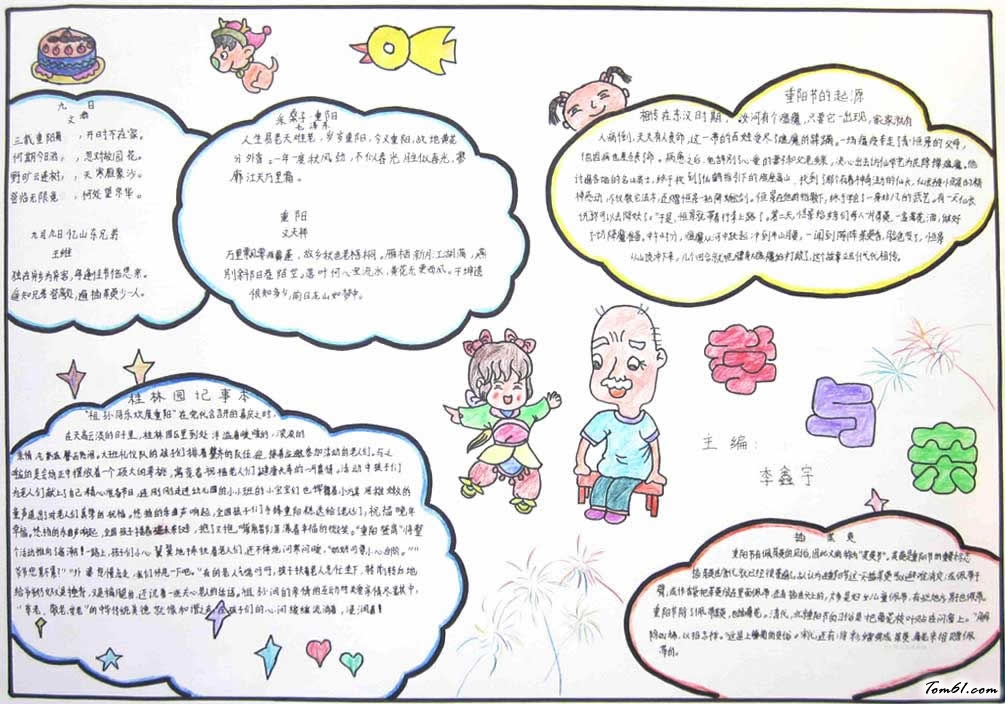 孝德感恩手抄报版面图片1