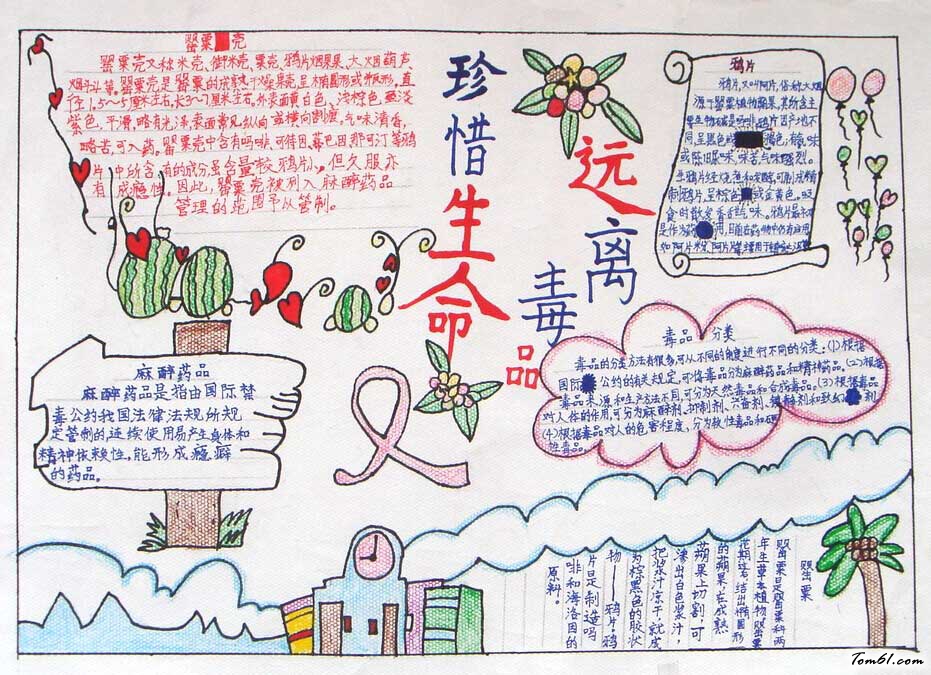 禁毒手抄报版面设计图(2)图片1