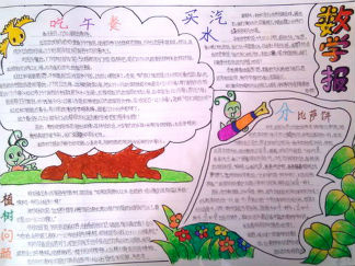 小学生数学手抄报版面设计图一