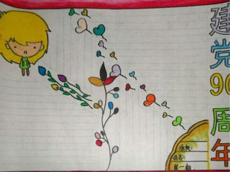 党的生日手抄报版面设计图二