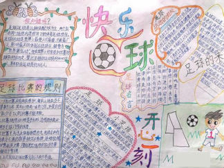 快乐足球手抄报版面设计图