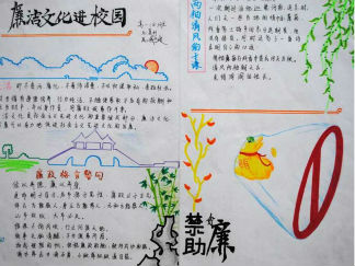 廉政进校园手抄报版面设计图