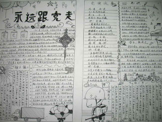 党的生日手抄报版面设计图一