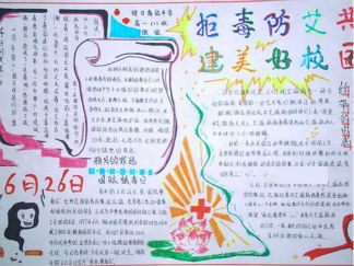 禁毒防艾手抄报版面设计图二