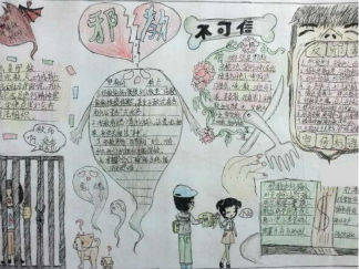 反对邪教手抄报版面设计图