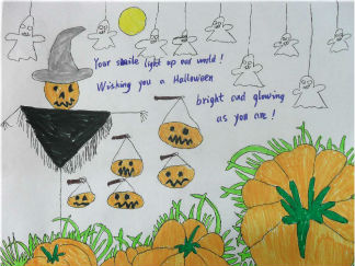 万圣节英文手抄报版面设计图二