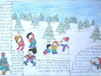 英语圣诞手抄报版面设计图一