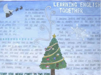 英语圣诞手抄报版面设计图
