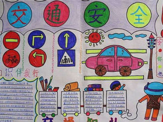 关于安全出行手抄报版面设计图一