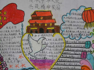 传承中华文化共筑精神家园手抄报版面设计