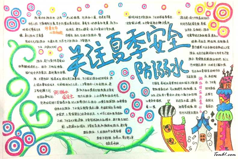 夏天手抄报_夏天安全手抄报图片图片1
