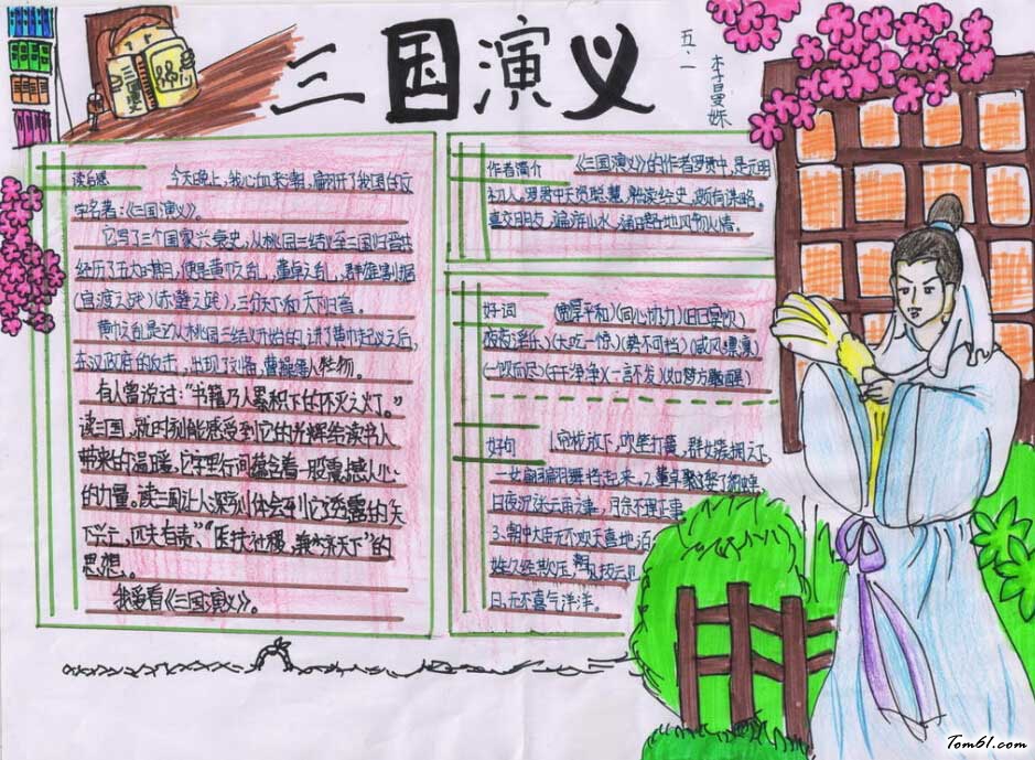 画三国演义手抄报素材图片图片1