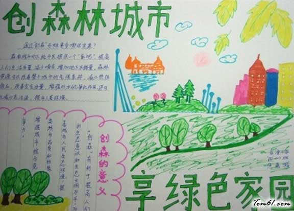 小学生创建森林城市手抄报4图片1