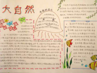 认识大自然手抄报版面设计图