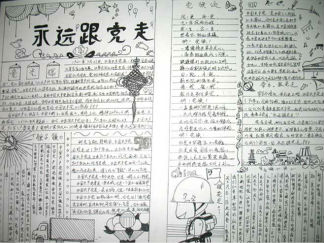 庆祝2016建党95周年手抄报版面设计图一