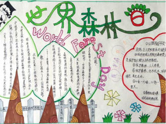 世界森林日手抄报版面设计图二