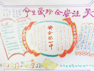 强化安全意识提升安全素养手抄报版面设计