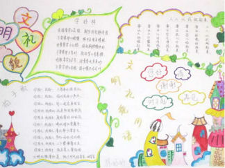 文明礼貌手抄报版面设计图四