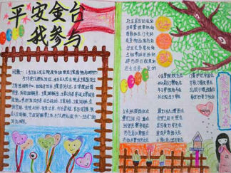 守护平安幸福童年手抄报版面设计图四