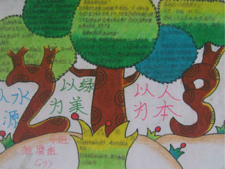 小学生创建森林城市手抄报版面设计图二
