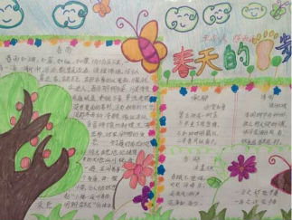 寻找春天的脚步手抄报版面设计图二