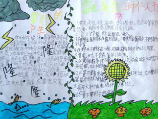 小学生防雷电手抄报版面设计图