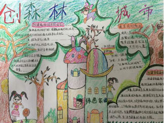 创建森林城市手抄报版面设计图一