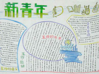 五四青年节手抄报版面设计图