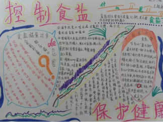 控油减盐手抄报版面设计图