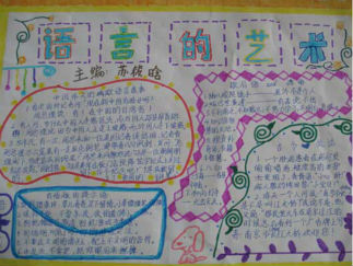 语言的艺术手抄报版面设计图一