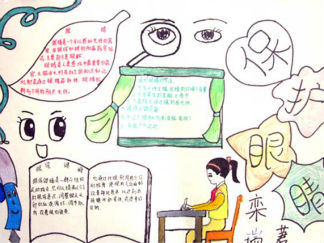 保护视力手抄报版面设计图