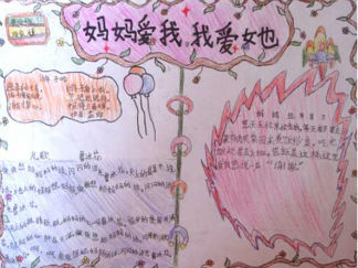 妈妈我爱你手抄报版面设计图一