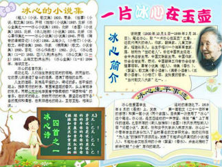 关于冰心的手抄报版面设计图二