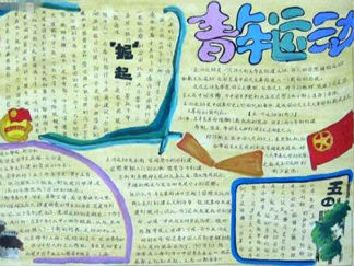 大学五四青年节手抄报版面设计图