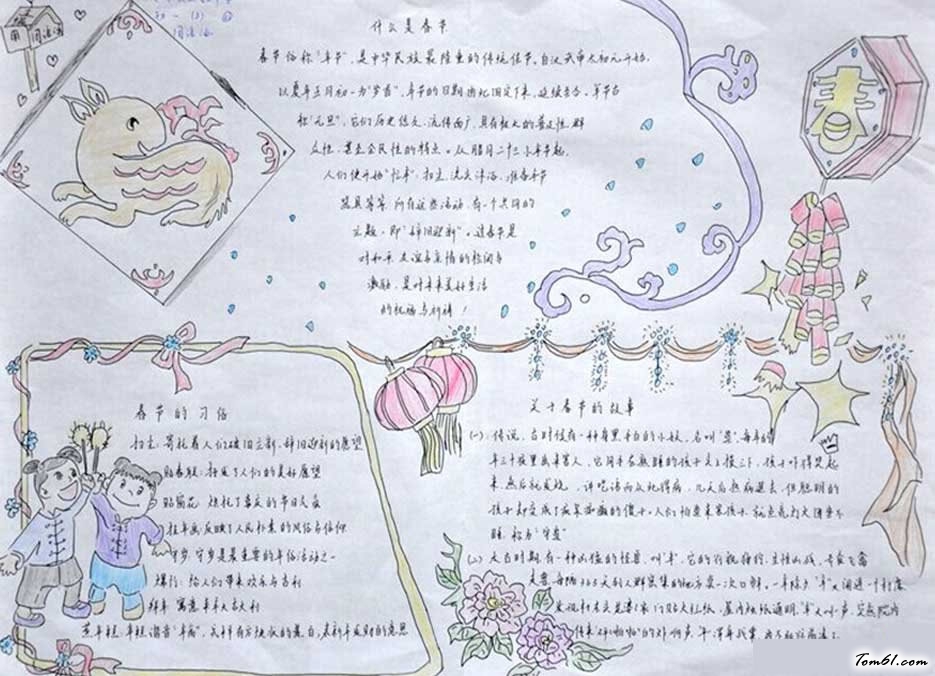 春节小报的素材图片1