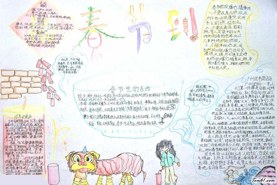 闽南春节习俗手抄报图片1