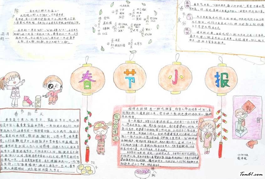 2016猴年春节手抄报2图片1