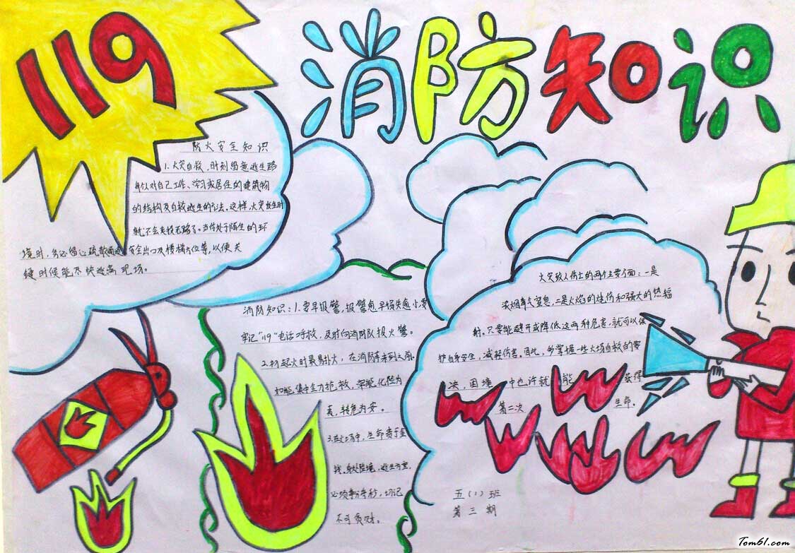 小学生森林防火手抄报图片1