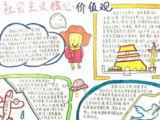 小学生关于社会主义核心价值观手抄报版面