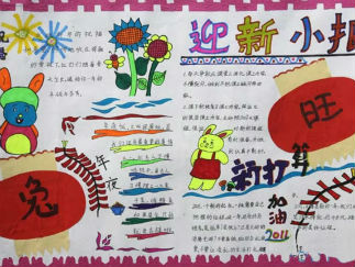 有关春节手抄报版面设计图一