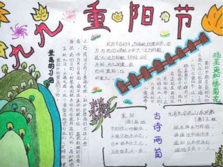 九月九重阳节手抄报版面设计图