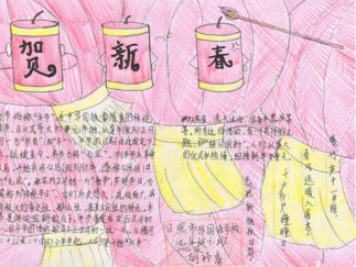 猴年新年快乐手抄报版面设计图二