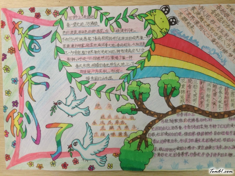 精美的春天2手抄报版面设计图图片1