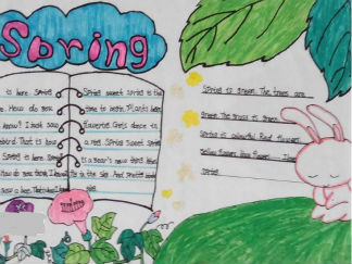 春天的英语手抄报版面设计图