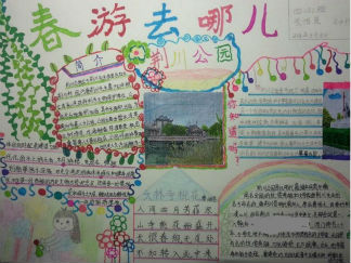 精美的春天3手抄报版面设计图