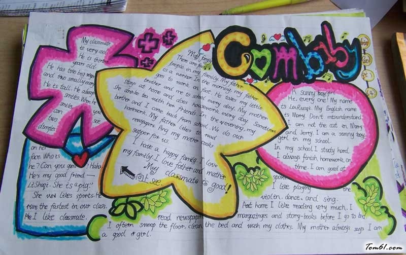 英语2手抄报版面设计图图片1