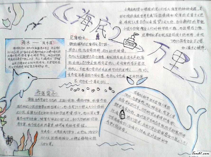 海底两万里手抄报版面设计图2图片1